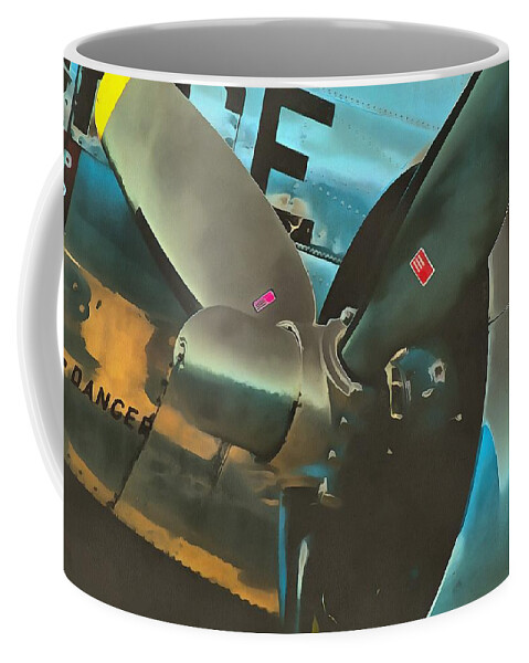 C-47 Coffee Mug featuring the mixed media Old Prop by Christopher Reed