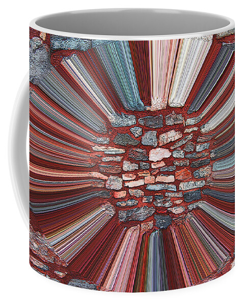 Old Spanish Mission Wall In New Mexico Coffee Mug featuring the digital art Old Spanish Mission Wall In New Mexico by Tom Janca