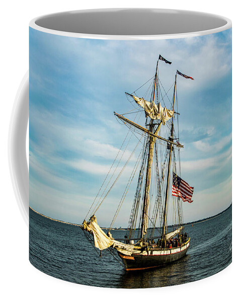 Old Coffee Mug featuring the photograph Old Tall Ship in Pensacola Bay by Beachtown Views