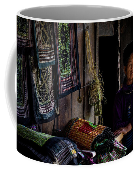 Black Coffee Mug featuring the photograph Old Vietnamese of Lao Chai by Arj Munoz