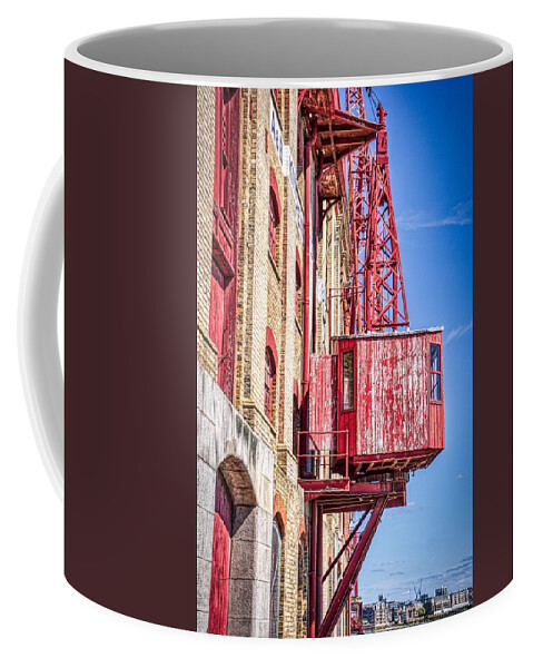 City Coffee Mug featuring the photograph Old Wooden Crane by Raymond Hill
