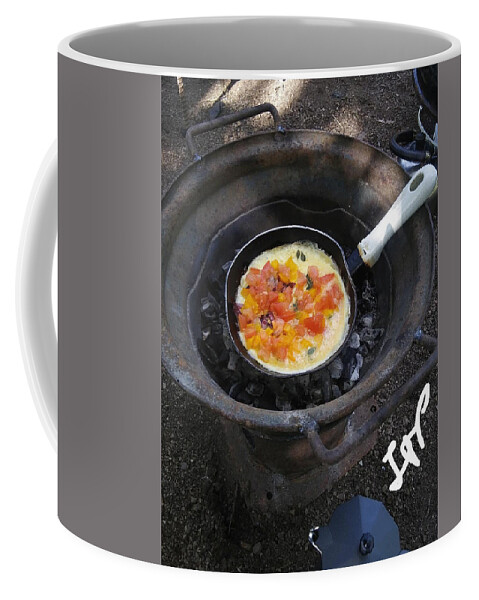 Eggs Coffee Mug featuring the photograph Omelet in a Pan by Esoteric Gardens KN