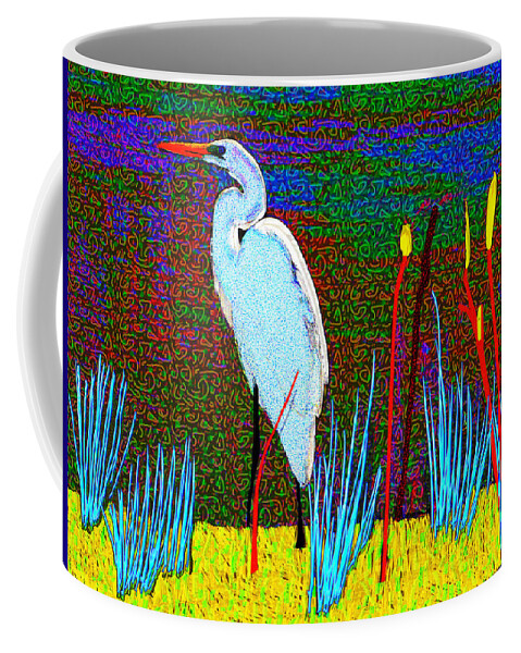 Wildlife Coffee Mug featuring the digital art On Airlie Pond by Rod Whyte