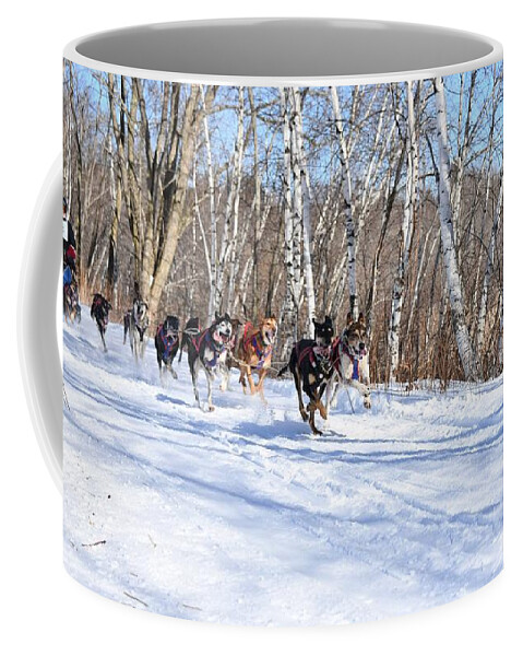 World Champion Sled Dog Derby Coffee Mug featuring the photograph On the Run by Steve Brown