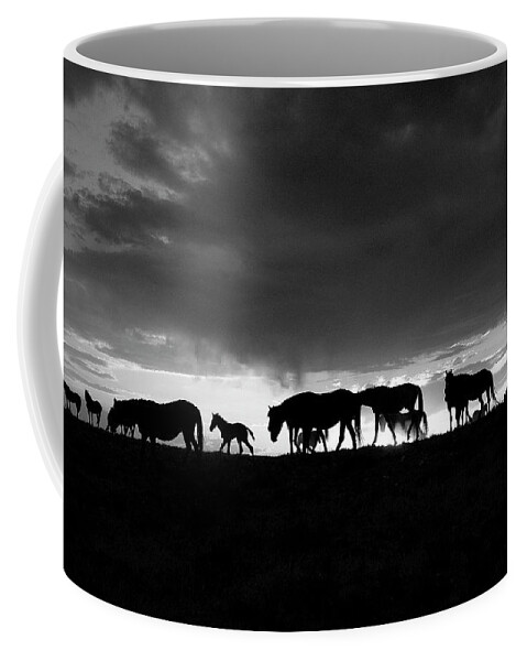 Black And White Coffee Mug featuring the photograph Onaqui Silhouette by Dirk Johnson