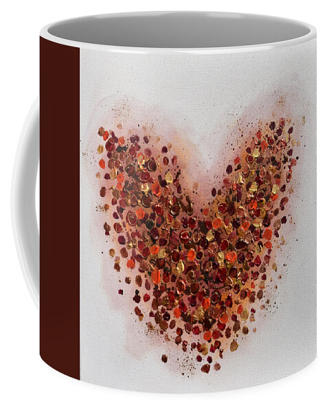 Heart Coffee Mug featuring the painting One Heart by Amanda Dagg