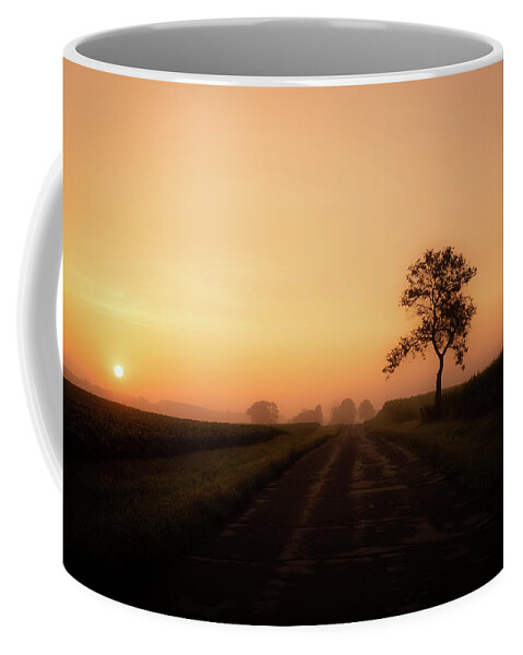 Lonely Tree Coffee Mug featuring the digital art One is the Loneliest Number by Paulette Marzahl