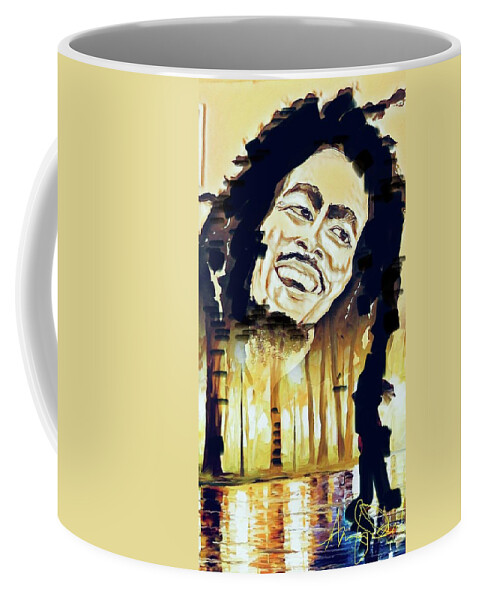  Coffee Mug featuring the painting One Love 2.0 by Angie ONeal