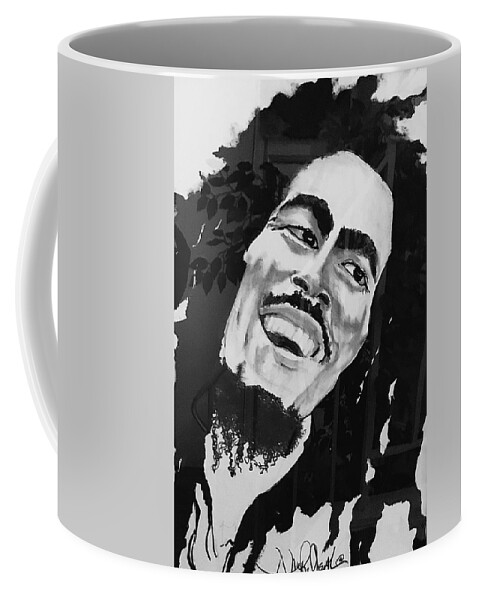  Coffee Mug featuring the drawing One Love by Angie ONeal