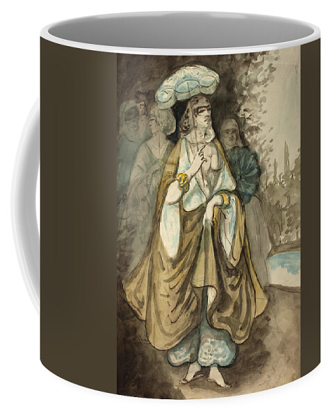 19th Century Artists Coffee Mug featuring the drawing One of the Ladies of the Harem by Constantin Guys