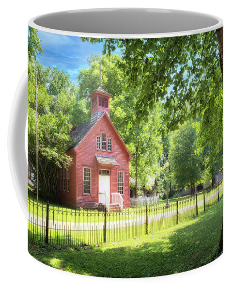 One Room Schoolhouse Coffee Mug featuring the photograph One Room Schoolhouse - Parke County, IN by Susan Rissi Tregoning