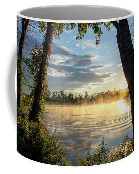 Sunrise Coffee Mug featuring the photograph Oneida River Sunrise by Rod Best