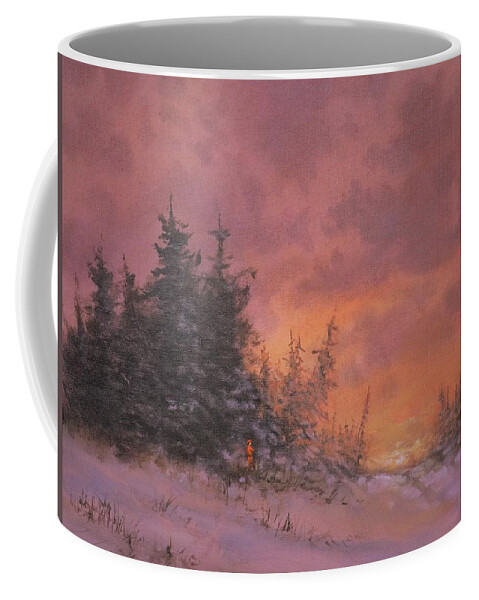 Sunrise Coffee Mug featuring the painting Opening Day by Tom Shropshire