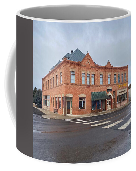 Harrington Coffee Mug featuring the photograph Opera House and Bank Block by Jerry Abbott