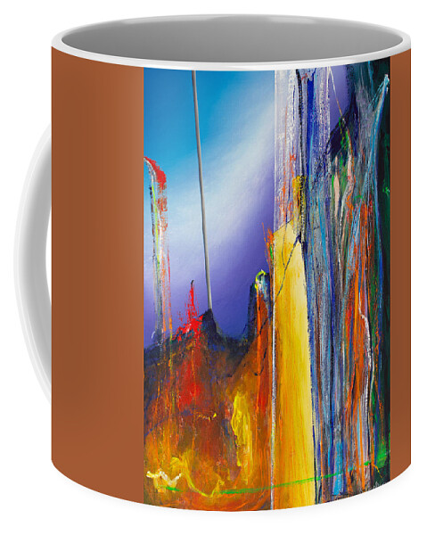 Derek Kaplan Coffee Mug featuring the painting Opt.2.21 'See you In My Dreams' by Derek Kaplan