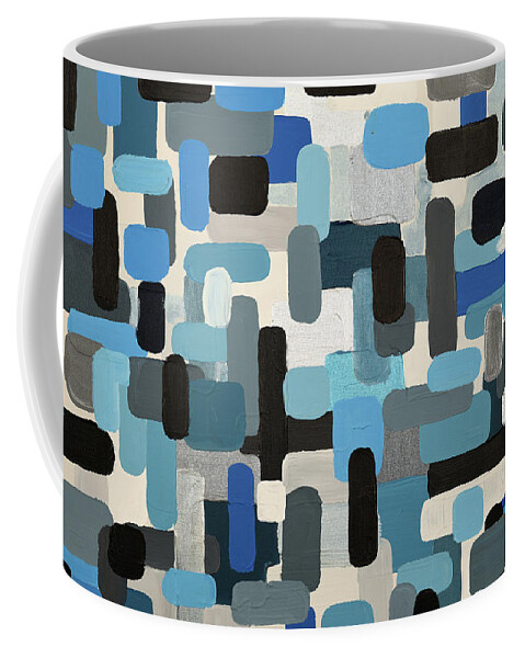 Maze Coffee Mug featuring the painting Optimism II - Ocean Blue by Chiquita Howard-Bostic