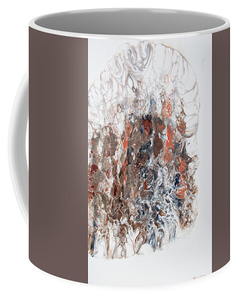 Orange Coffee Mug featuring the painting Orange Cloud 2 by Katrina Nixon