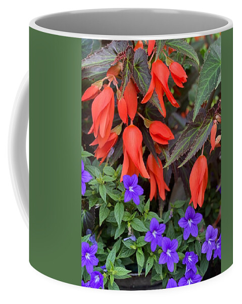 Flowers Coffee Mug featuring the photograph Orange and Purple Flowers by Jerry Abbott