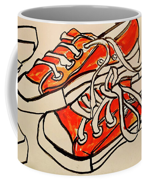  Coffee Mug featuring the painting Orange by Angie ONeal