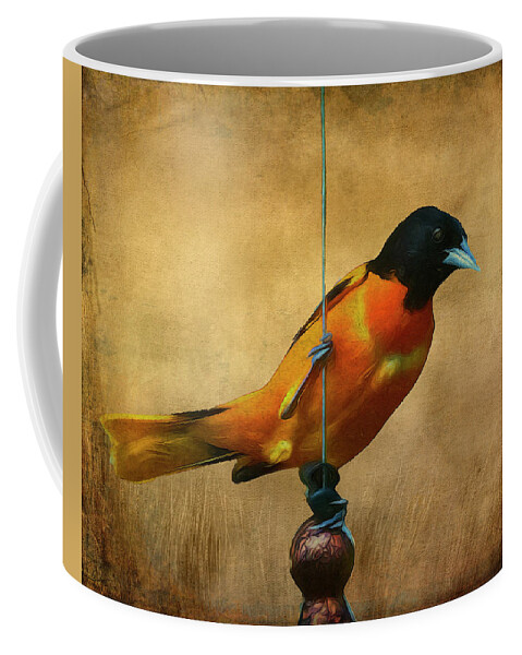 Songbird Coffee Mug featuring the photograph Orange Bird by Cathy Kovarik