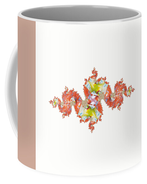 Appel Coffee Mug featuring the digital art Orange Fruit - Dragon by Themayart