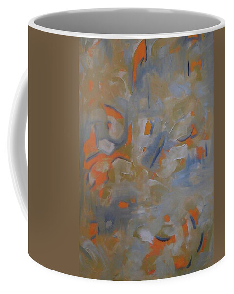 Abstract Coffee Mug featuring the painting Orange Pop by Karen Lillard