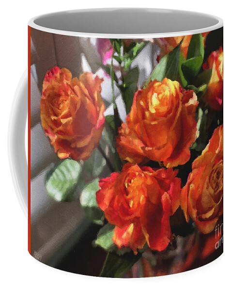 Flowers Coffee Mug featuring the photograph Orange Roses Too by Brian Watt