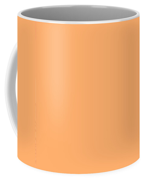 Orange Coffee Mug featuring the digital art Orange Solid Color match for Love and Peace Design by Delynn Addams