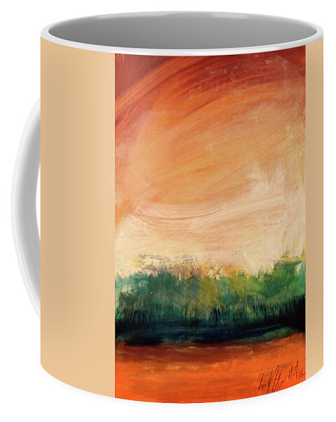 Painting Coffee Mug featuring the painting Orange Water by Les Leffingwell