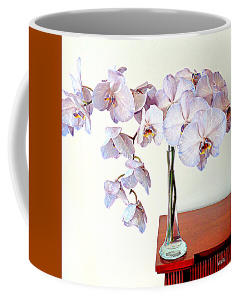 Orchids Coffee Mug featuring the photograph Orchids - OnTheEdge by VIVA Anderson