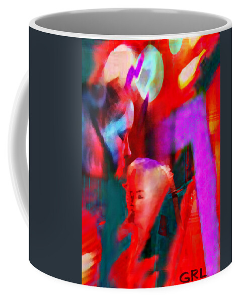 Original Fine Art Digital Melanie Mason Coffee Mug featuring the painting Original Fine Art Digital Melanie Mason Abstract2 by G Linsenmayer