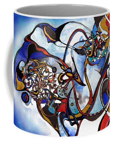 Ornamental Painting Coffee Mug featuring the painting Ornamental Painting No.4 by Wolfgang Schweizer