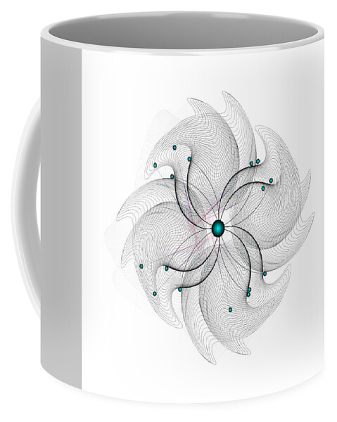 Abstract Mandala Coffee Mug featuring the digital art Ornativo Vero Circulus No 4253 by Alan Bennington