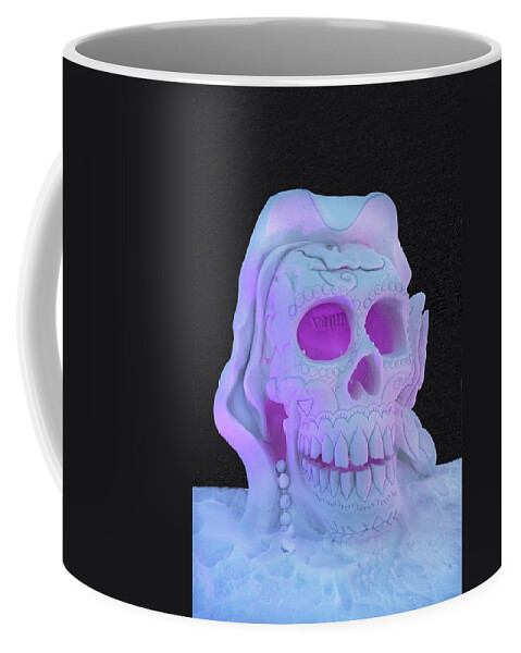 Snow Sculpting Festival Coffee Mug featuring the photograph Osseous Matter But Frozen, Snow Sculpting Artshow High In The Colorado Rockies by Bijan Pirnia