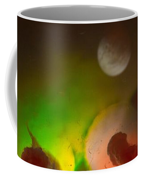 Imagination Coffee Mug featuring the digital art Other Worlds - Sun and Planets by Mark Valentine