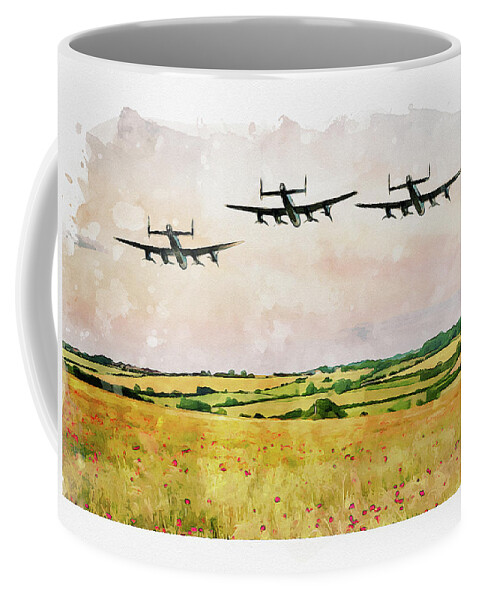 Art Coffee Mug featuring the digital art Our Bomber Boys by Airpower Art