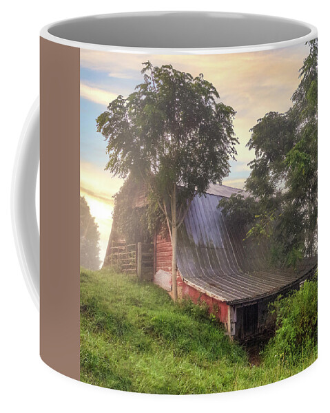 Red Barn Coffee Mug featuring the photograph Our Old Red Barn by Debra Boucher