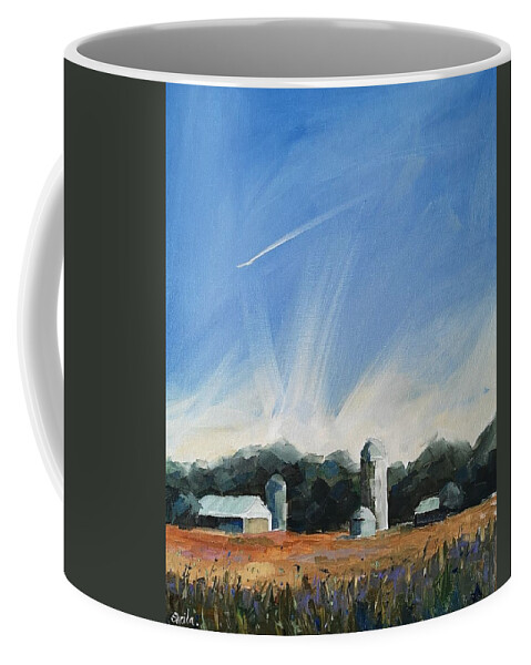 Farm Life Coffee Mug featuring the painting Our Ontario 2020 by Sheila Romard