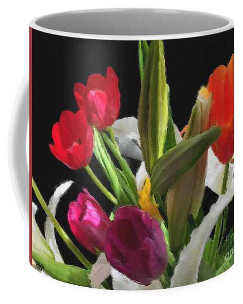 Tulips Coffee Mug featuring the photograph Out of the Darkness...Light by Brian Watt