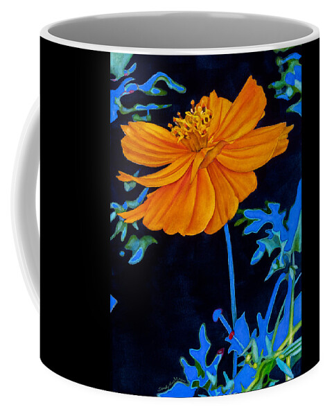 Poppy Coffee Mug featuring the painting Out of the NIght by Sandy Haight