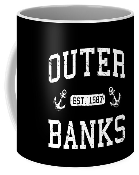 Funny Coffee Mug featuring the digital art Outer Banks NC North Carolina by Flippin Sweet Gear