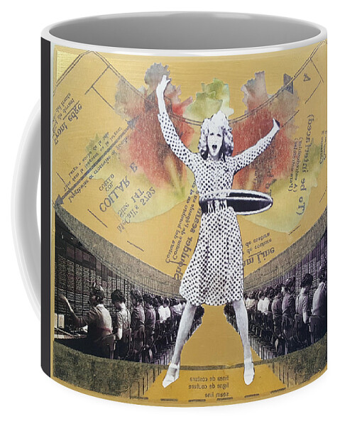 Hulahoop Coffee Mug featuring the mixed media Outside the Lines by Lisa Sheets