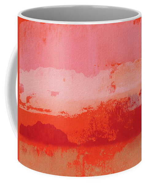 Abstract Coffee Mug featuring the mixed media Overlapping- Art by Linda Woods by Linda Woods