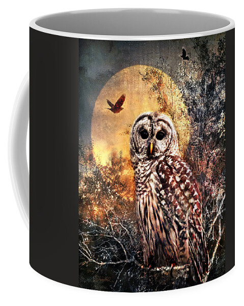 Photography Coffee Mug featuring the photograph Owl in Moonlight by Shara Abel