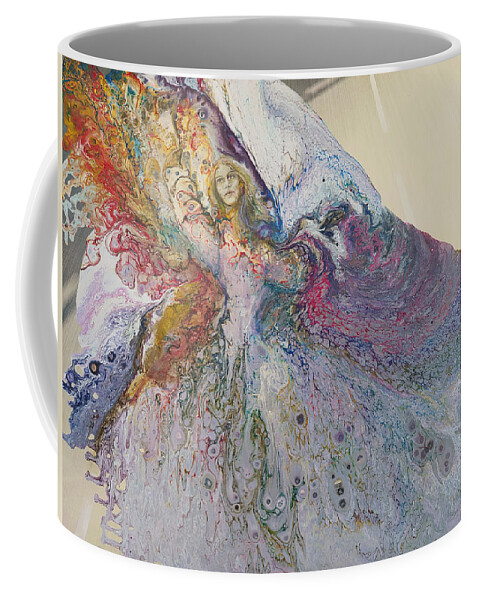 Owl Coffee Mug featuring the painting Owl woman by Sylvia Brallier