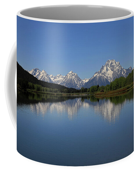 Oxbow Bend Coffee Mug featuring the photograph Grand Teton - Oxbow Bend - Snake River 2 by Richard Krebs