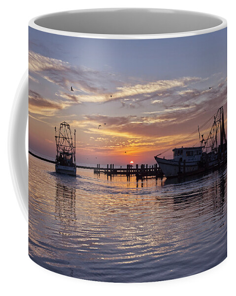Oyster Coffee Mug featuring the photograph Oyster Boat by Ty Husak