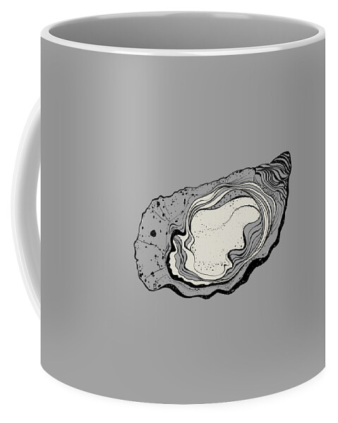Animal Coffee Mug featuring the painting Oyster White by Tony Rubino