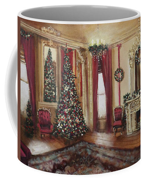 Pabst Mansion Coffee Mug featuring the painting Pabst Mansion Milwaukee by Tom Shropshire