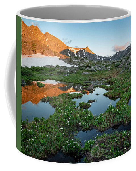 Pacific Peak Coffee Mug featuring the photograph Pacific Peak Sunrise by Aaron Spong